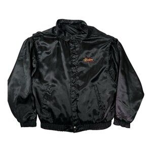 Vintage Riviera Hotel and Casino Las Vegas Satin Jacket Size XL Black 90s